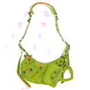 BALENCIAGA Le Cagoule XS Shoulder Bag Leather Orange Silver 671309 Auth 128191M - Balenciaga