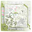Hermès Carré 90 "Neige d' Antan" Silk handkerchief in Green