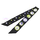 Hermès Black Tea Time Silk Twilly Scarf