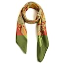 Hermès 1971 2004 Square Scarf 90 Alternateur Peron Terracotta Silk Scarf Hermes