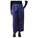 Blue silk pleated trousers - size M - Autre Marque