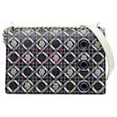 Dior Black Medium Calfskin Cannage Tufted Diorama Flap