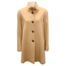 Fleurette Camel Button Front Wool Coat - Autre Marque