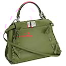 Fendi Peekaboo Mini Handbag in Red