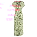 Rixo Aspen Floral-Print Midi Dress In Red Viscose - Autre Marque