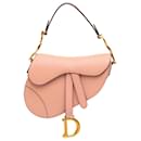 Dior Pink Mini Grained Calfskin Saddle Bag