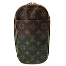 Louis Vuitton Monogram Canvas Pochette Ganju Brown M51870 Men's Body Bag