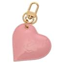 Louis Vuitton Vernis Keychain - Pink Love Lock Heart