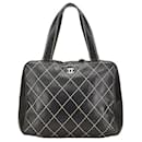 Chanel Coco Mark Wild Stitch Leather Handbag