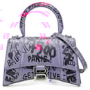Balenciaga Hourglass Graffiti Leather 2way Bag