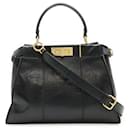 Fendi Peekaboo Regular Handbag in Black Leather