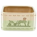 ANNEAU DE FOULARD HERMES BOLDUC CARRE 90 H601462Sv00 DORE POCHON SCARF RING - Hermès