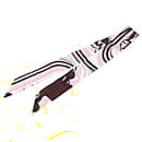 Hermès White Brides de Gala Shadow Twilly Silk Scarf