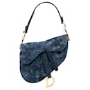 Dior Blue Denim Tie Dye Saddle Bag