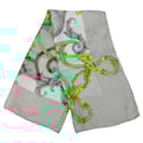 Hermès Green L Instruction du Roy Silk Scarf 90