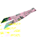 Hermès Yellow La Maison des Carres Twilly Silk Scarf