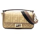 Sac à bandoulière Baguette moyen en toile brodée marron Fendi