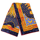 Hermès Blue Carpe Diem Silk Scarf 90