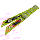 Hermès Orange Harnais Des Presidents Twilly Silk Scarf