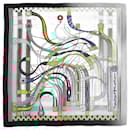 Hermès Carré Geant "Voltes et Pirouettes" Cashemere & Silk Scarf in Black