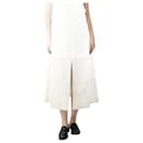 Cream belted midi skirt - size UK 10 - Autre Marque