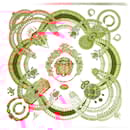 Hermès White Kosmima Silk Scarf 90