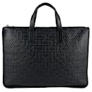 Loewe Anagram Leather Handbag in Black