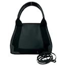 Balenciaga Navy Cabas XS Leather Handbag