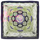 Hermès Carré 90 "RAILING" Silk handkerchief in Navy Blue