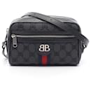 Balenciaga × Gucci The Hacker Project Canvas Leather Shoulder Bag