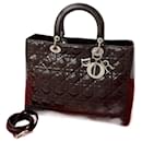 Christian Dior Lady Dior Patent Leather 2way Bag