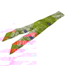 Hermès Orange Mors Et Gourmettes Remix Silk Twilly Scarf