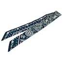 Hermès Blue Peuple du Vent Bandana Silk Twilly Scarf