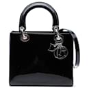 Dior Black Medium Patent Lady Dior