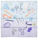 Hermès Blue Nous Sommes Inseparables Silk Scarf 90