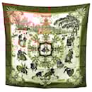 Hermes Vintage Brown Silk Scarf Joies d’Hiver 1992 Joachim Metz - Hermès