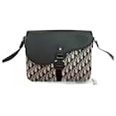 Christian Dior Saddle Oblique Canvas Leather Shoulder Bag