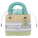 Christian Dior DIORIVIERA Lady Dior Wicker Canvas Bag