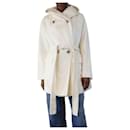 White alpaca-blend coat - size UK 6 - Autre Marque
