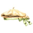 Chanel Gold-Plated Beret Motif Brooch
