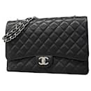 Chanel Black Grained Calfskin Shoulder Bag