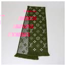 Louis Vuitton Pink/Metallic Monogram Wool Logomania Shine Scarf