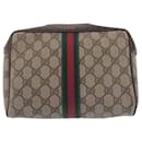 Gucci Vintage GG Supreme Canvas Leather Clutch