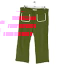 Red wide cotton pants - Autre Marque