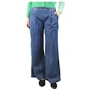 Blue denim wide-leg trousers - size UK 8 - Autre Marque
