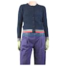 Navy blue cashmere cardigan - size UK 10 - Autre Marque