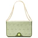 Dior Brown Honeycomb Coated Canvas Chain Shoulder Bag