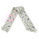 Hermès Pink Couvertures et Tenues de Jour Silk Twilly Scarf