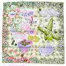 Hermès Green Un Carre sur L Herbe Silk Scarf 90