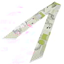 Hermès Blue Cavalier en Formes Silk Twilly Scarf